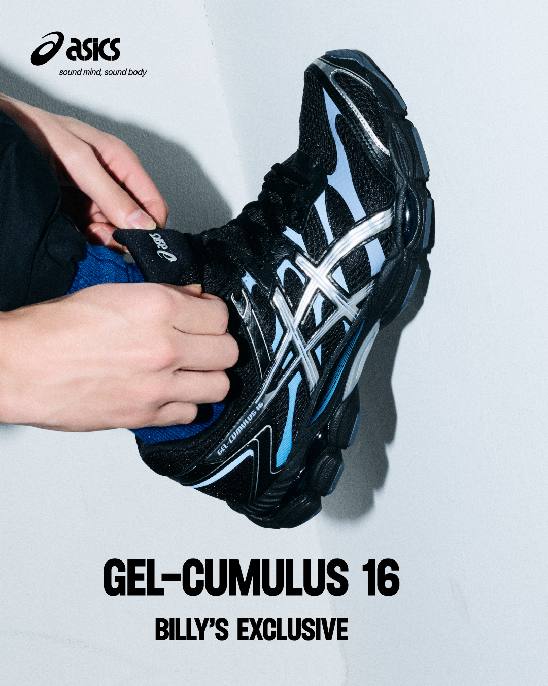 【BILLY’S EXCLUSIVE・2026年 3/19 発売】ASICS GEL-CUMULUS 16 “Black/Pure Silver” (ビリーズ アシックス ゲルキュムラス “ブラック/ピュアシルバー”) [1203A888.001]