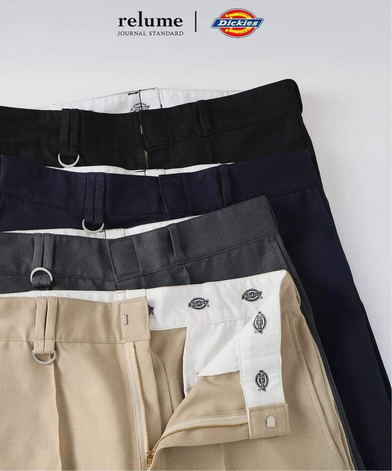 JOURNAL STANDARD relume × Dickies 2026 SS 別注 “ピンタック ワイドスラックス”が2026年 4月中旬 発売 (ジャーナルスタンダード ディッキーズ)