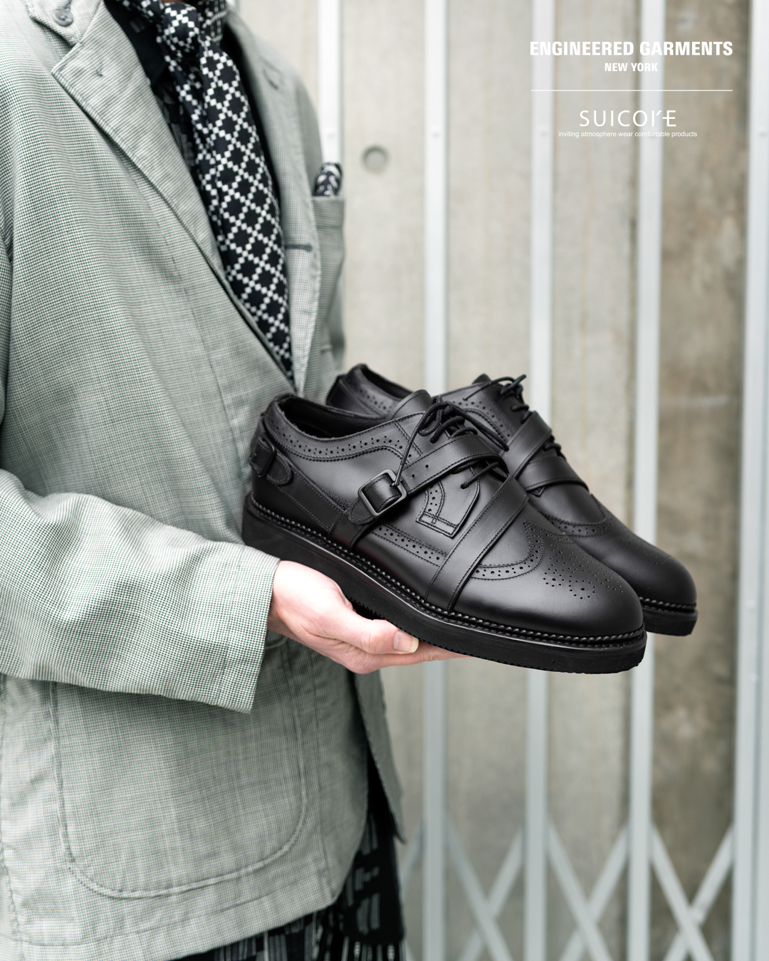 Engineered Garments × SUICOKE “STRAP WINGTIP SHOES”が2026年 3/27 発売 (エンジニアド ガーメンツ スイコック)