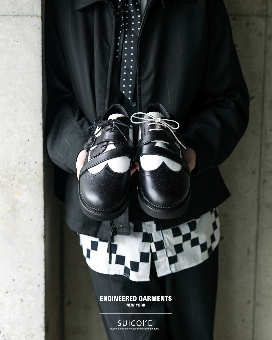 Engineered Garments × SUICOKE “STRAP WINGTIP SHOES”が2026年 3/27 発売 (エンジニアド ガーメンツ スイコック)