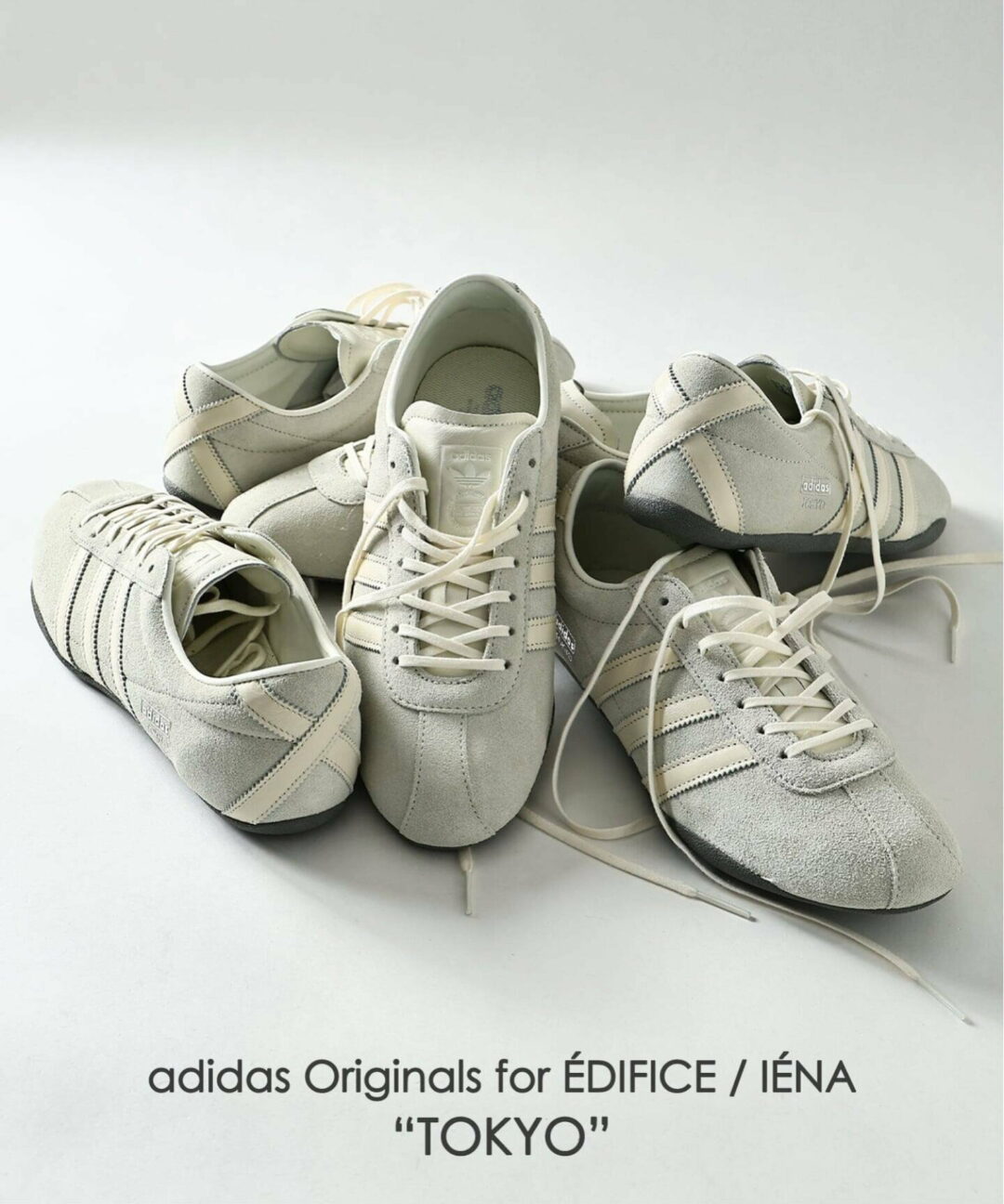 【2026年 4月下旬 発売】adidas Originals for EDIFICE/IENA TOKYO “White/Grey” (アディダス オリジナルス フォー イエナ/エディフィス トウキョウ “ホワイト/グレー”)