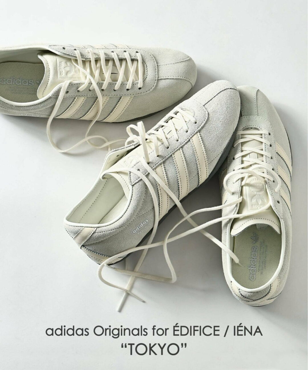 【2026年 4月下旬 発売】adidas Originals for EDIFICE/IENA TOKYO “White/Grey” (アディダス オリジナルス フォー イエナ/エディフィス トウキョウ “ホワイト/グレー”)