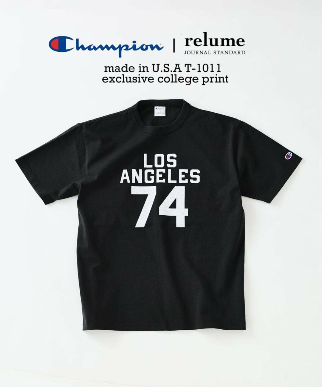 JOURNAL STANDARD relume × Champion 2026 SS 別注 “T1011 カレッジプリント Tシャツ”が5月上旬 発売 (チャンピオン ジャーナルスタンダード)