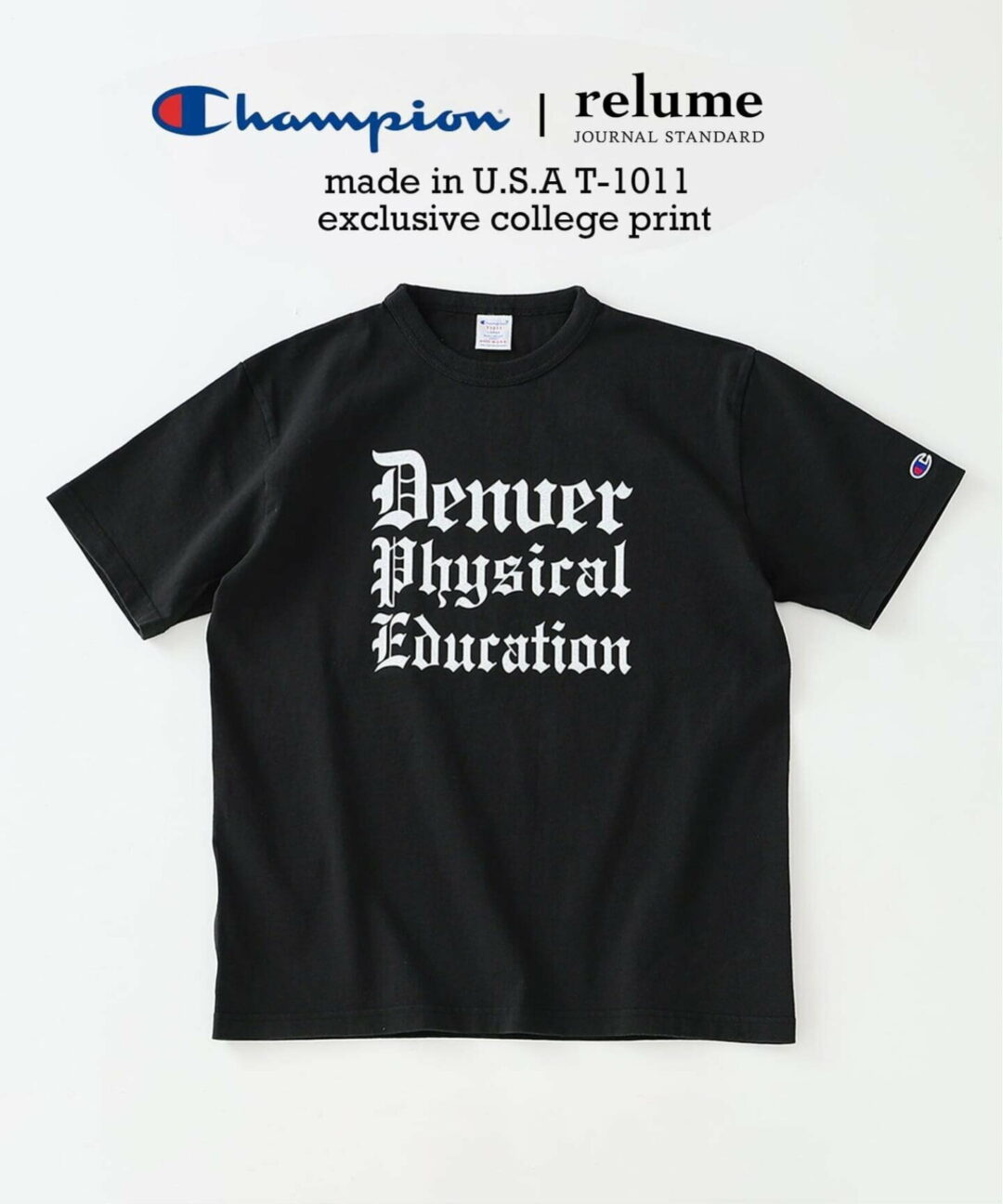 JOURNAL STANDARD relume × Champion 2026 SS 別注 “T1011 カレッジプリント Tシャツ”が5月上旬 発売 (チャンピオン ジャーナルスタンダード)