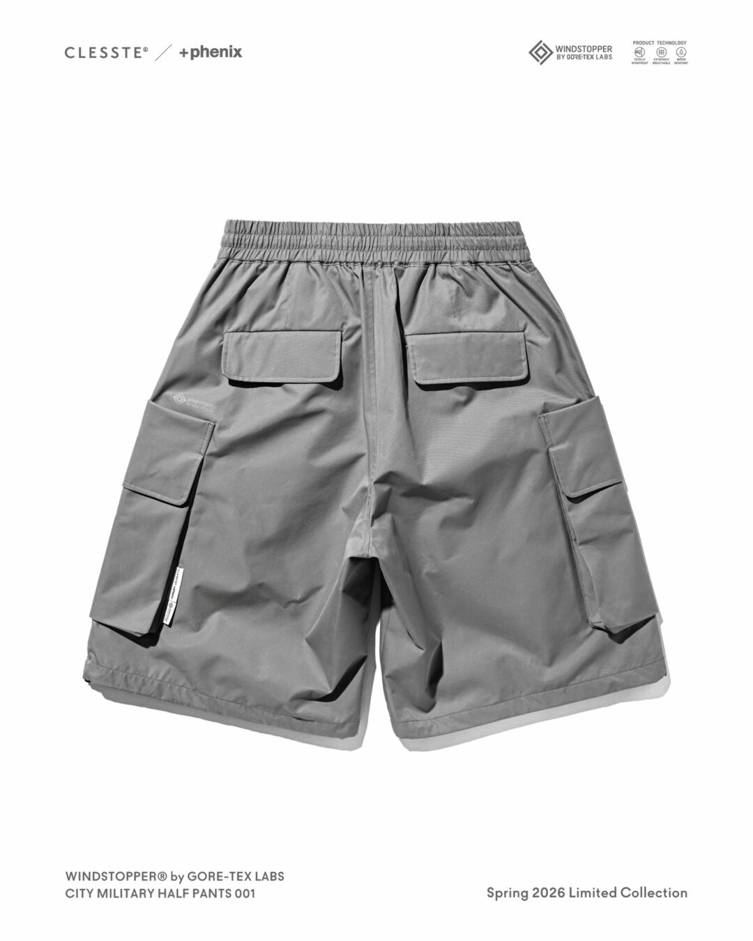 CLESSTE × Plus Phenix 2026 SS 別注 “WINDSTOPPER by GORE-TEX LABS CITY MILITARY HALF PANTS 001”が3/4 発売 (クレスト プラスフェニックス ゴアテックス ウィンドストッパー パンツ)