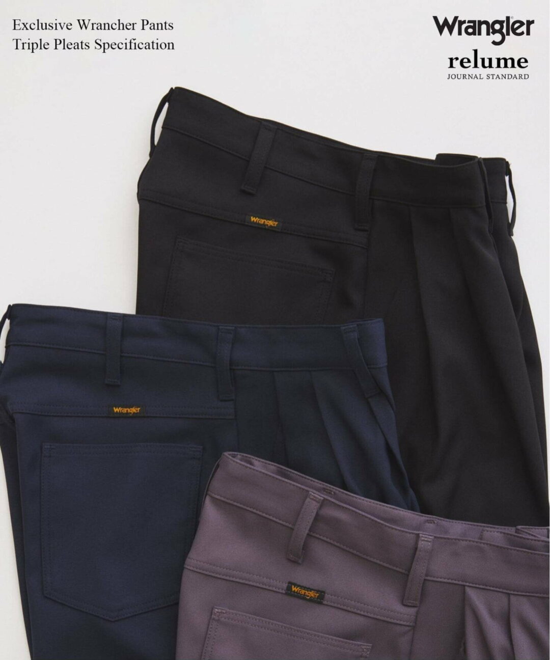 Wrangler × JOURNAL STANDARD relume 2026 SS 別注 ”3タック ランチャー ドレススラックス”が5月下旬 発売 (ラングラー ジャーナルスタンダード)