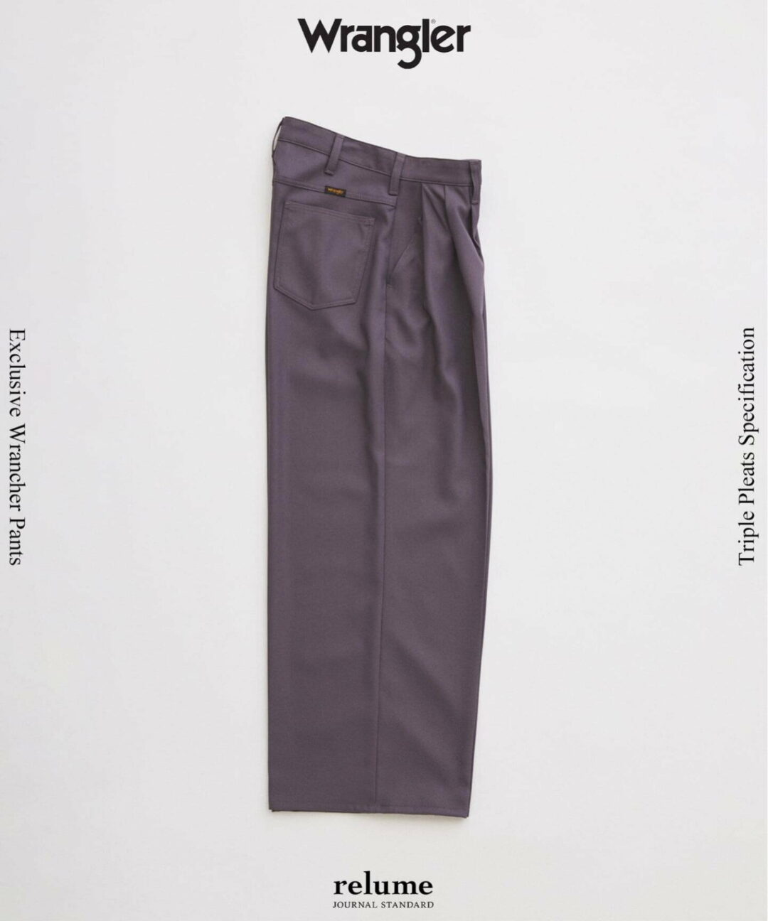 Wrangler × JOURNAL STANDARD relume 2026 SS 別注 ”3タック ランチャー ドレススラックス”が5月下旬 発売 (ラングラー ジャーナルスタンダード)