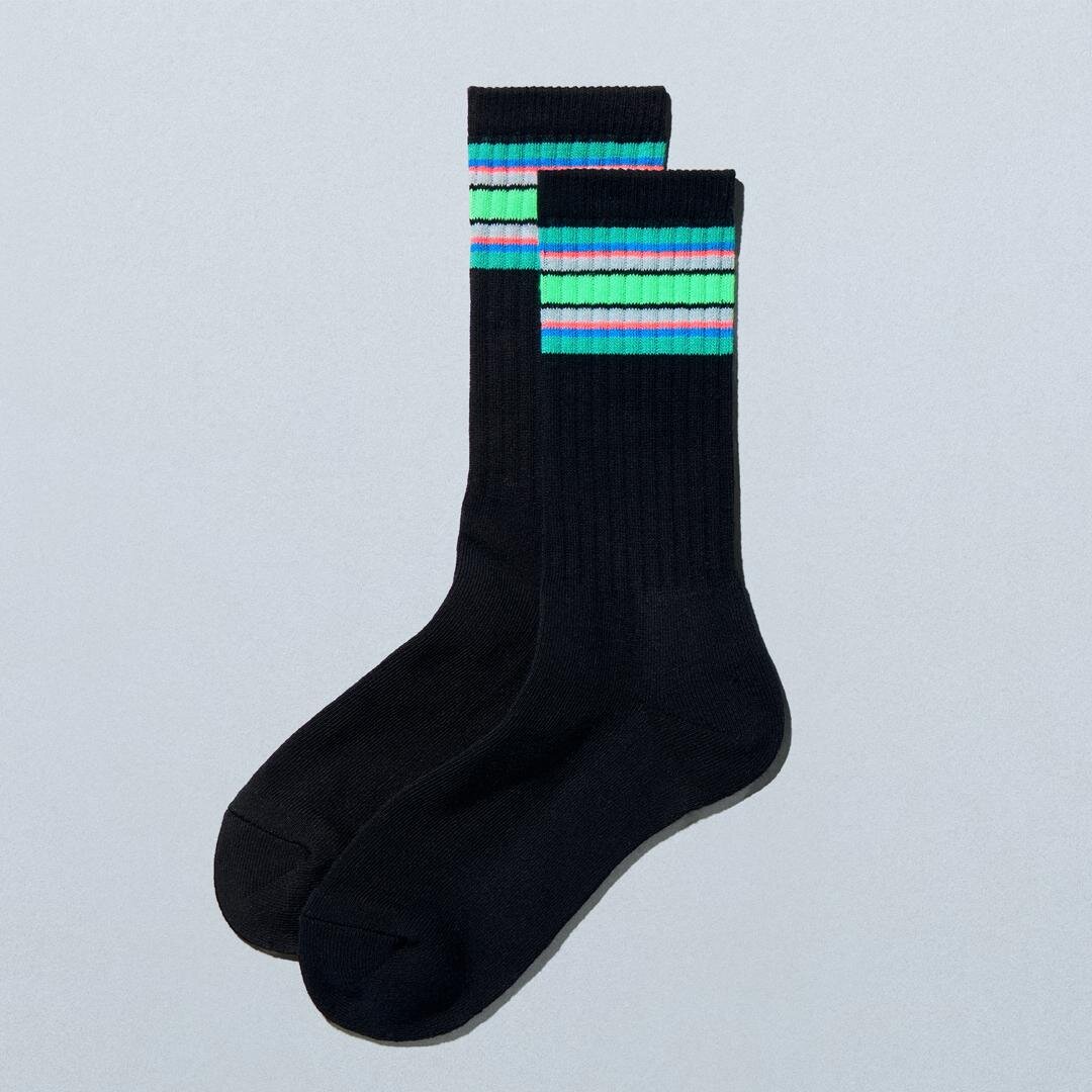 ァミマ コンビニエンスウェア「45周年記念カラー & シーズンカラー ラインソックス」が3/6 発売 (FACETASM/落合宏理氏 共同開発のコンビニウェア)