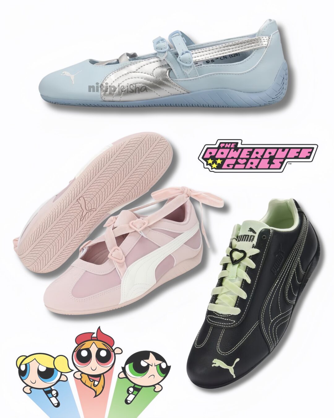 【2026年 4/1 発売】The PowerPuff Girls × PUMA SPEEDCAT BULLET (パワーパフ ガールズ プーマ スピードキャット バレエ) [408101-01/408102-01/408103-01]
