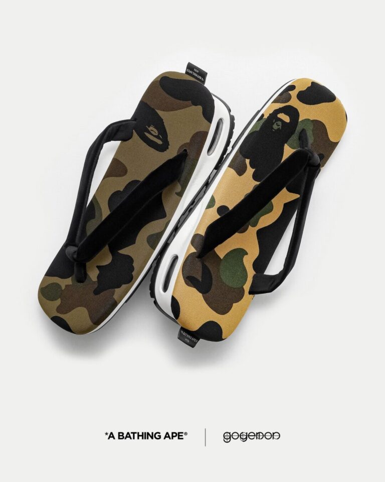 雪駄+スニーカー「unda-雲駄-」× A BATHING APE「1ST CAMO UNDA」が