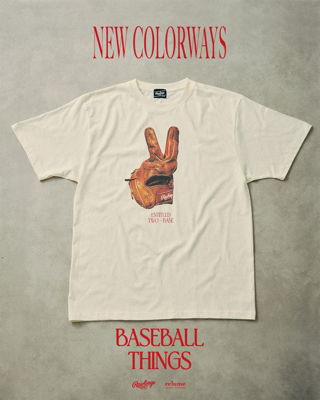 JOURNAL STANDARD relume × Rawlings 2026年 SS 別注 “XPG3 グローブアート プリントTシャツ”が4月中旬 発売 (ジャーナルスタンダード ローリングス)