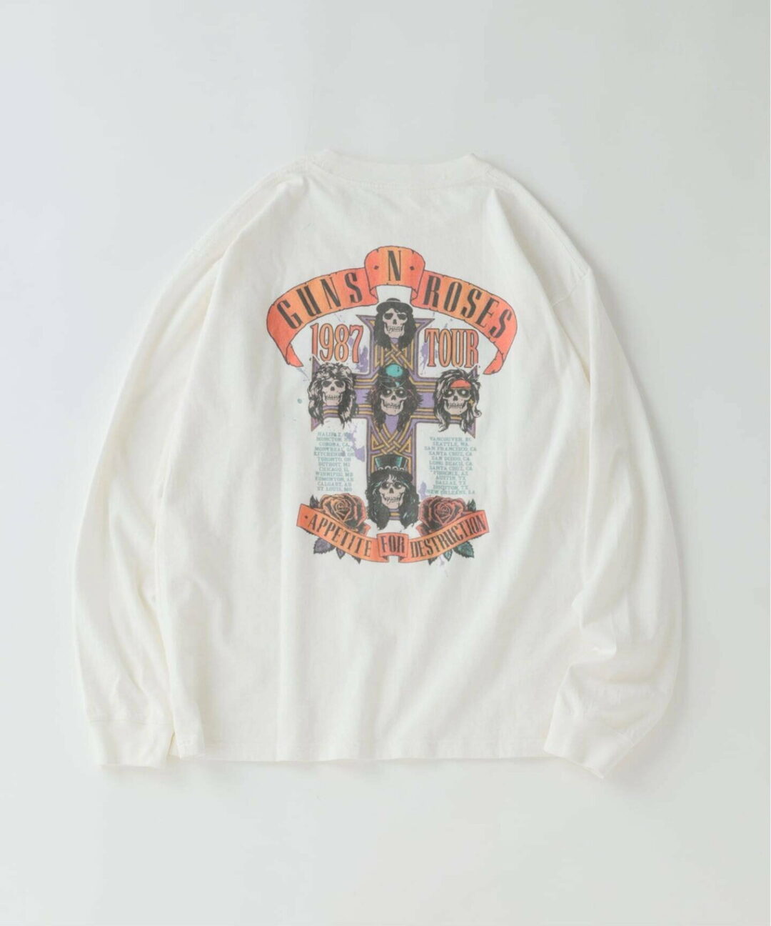 JOURNAL STANDARD relume × Guns N’ Roses 2026 SS 別注 ヴィンテージライク ロングスリーブTee″が3月下旬 発売 (ジャーナルスタンダード ガンズ・アンド・ローゼズ)