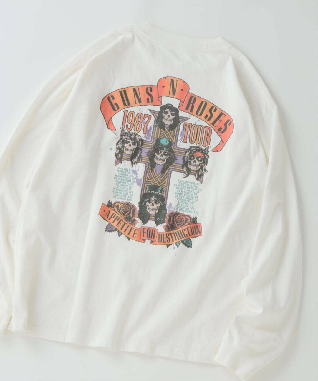 JOURNAL STANDARD relume × Guns N’ Roses 2026 SS 別注 ヴィンテージライク ロングスリーブTee″が3月下旬 発売 (ジャーナルスタンダード ガンズ・アンド・ローゼズ)