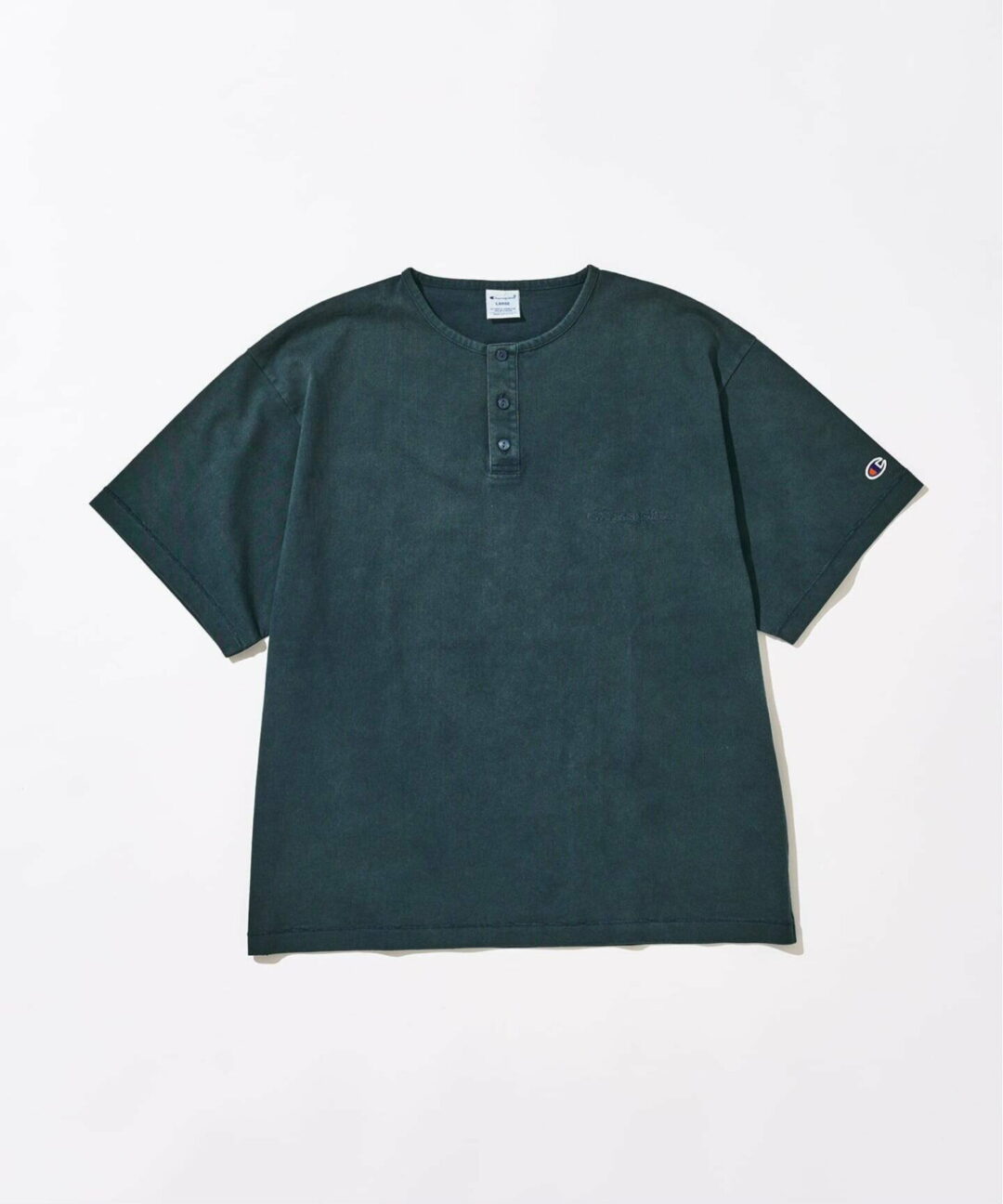 417 EDIFICE × Champion 2026 SS 別注 “Bleach Wash ヘンリー Tシャツ”が6月中旬 発売 (エディフィス チャンピオン)