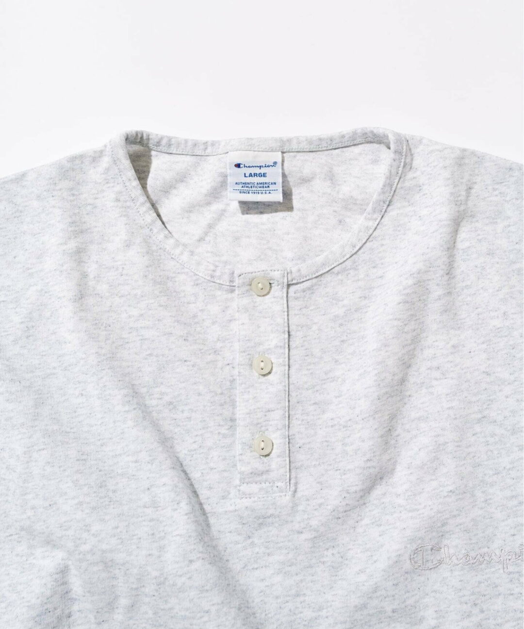 417 EDIFICE × Champion 2026 SS 別注 “Bleach Wash ヘンリー Tシャツ”が6月中旬 発売 (エディフィス チャンピオン)