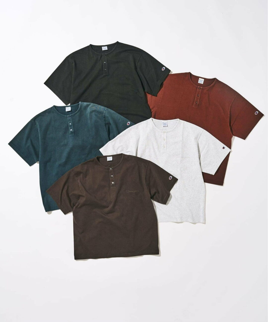 417 EDIFICE × Champion 2026 SS 別注 “Bleach Wash ヘンリー Tシャツ”が6月中旬 発売 (エディフィス チャンピオン)