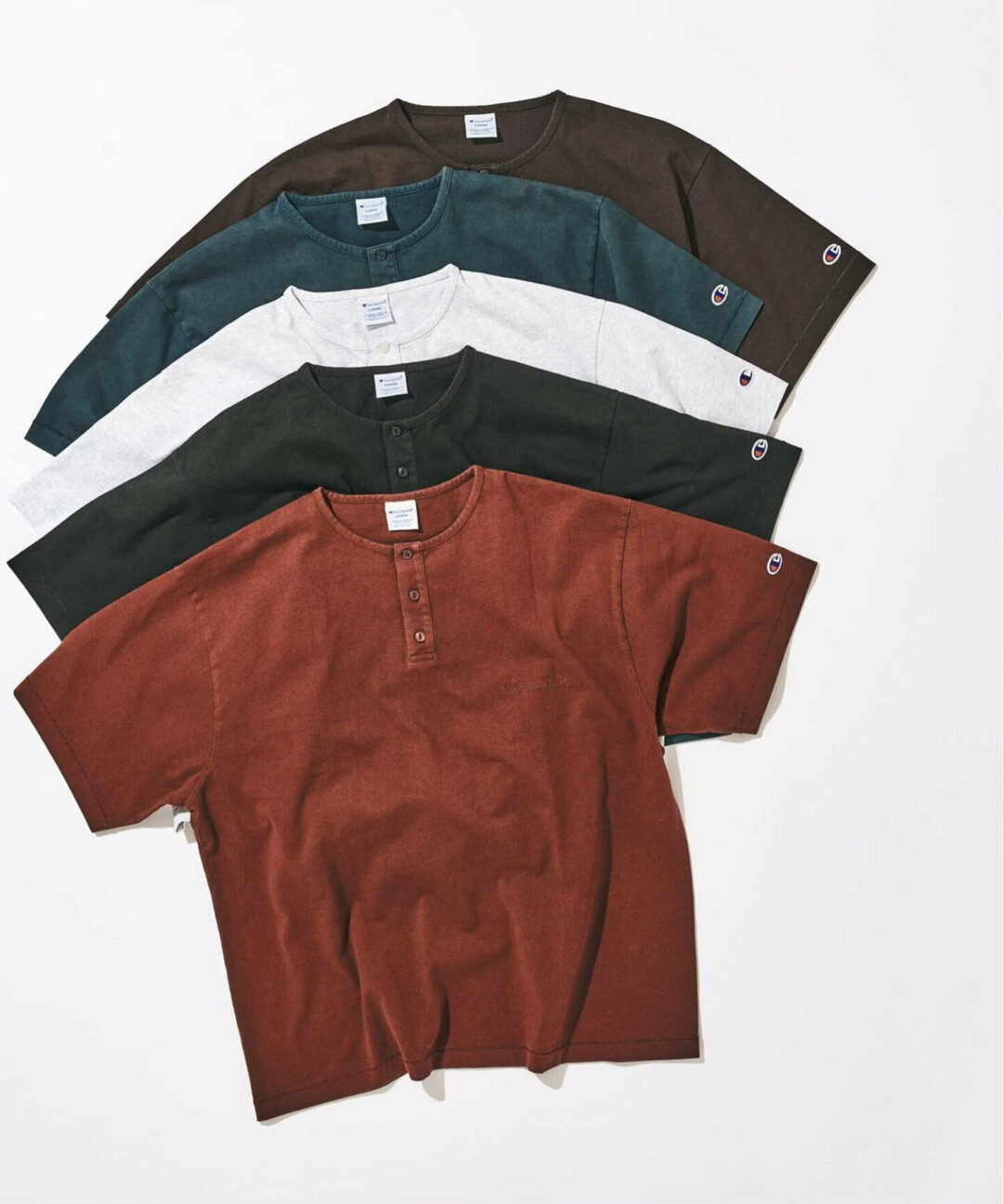 417 EDIFICE × Champion 2026 SS 別注 “Bleach Wash ヘンリー Tシャツ”が6月中旬 発売 (エディフィス チャンピオン)