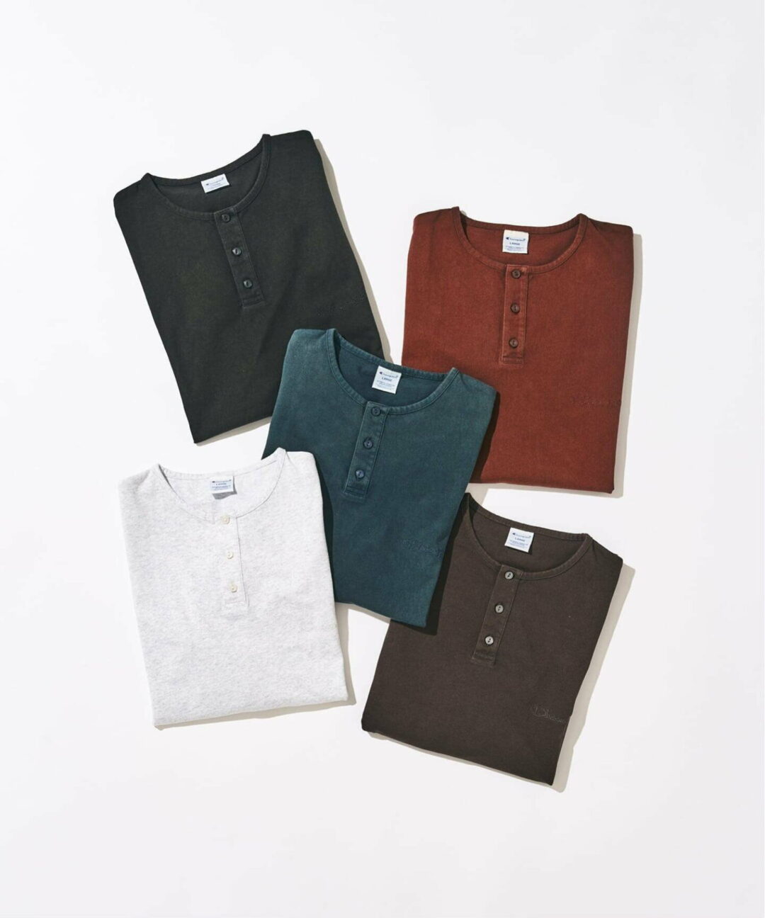 417 EDIFICE × Champion 2026 SS 別注 “Bleach Wash ヘンリー Tシャツ”が6月中旬 発売 (エディフィス チャンピオン)