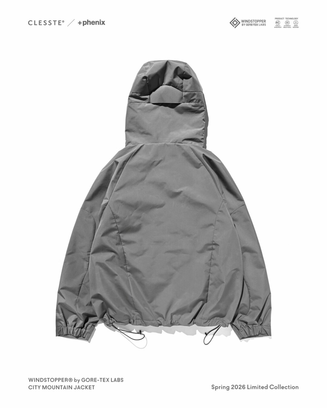 CLESSTE × Plus Phenix 2026 SS 別注 “WINDSTOPPER by GORE-TEX LABS CITY MOUNTAIN JACKET”が4/15 発売 (クレスト プラスフェニックス ゴアテックス ウィンドストッパー ジャケット)