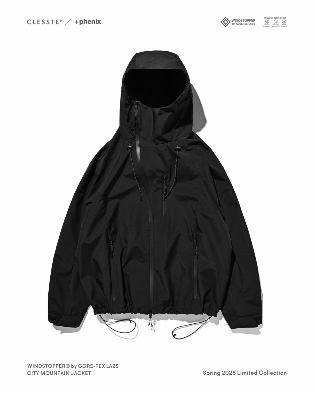 CLESSTE × Plus Phenix 2026 SS 別注 “WINDSTOPPER by GORE-TEX LABS CITY MOUNTAIN JACKET”が4/15 発売 (クレスト プラスフェニックス ゴアテックス ウィンドストッパー ジャケット)