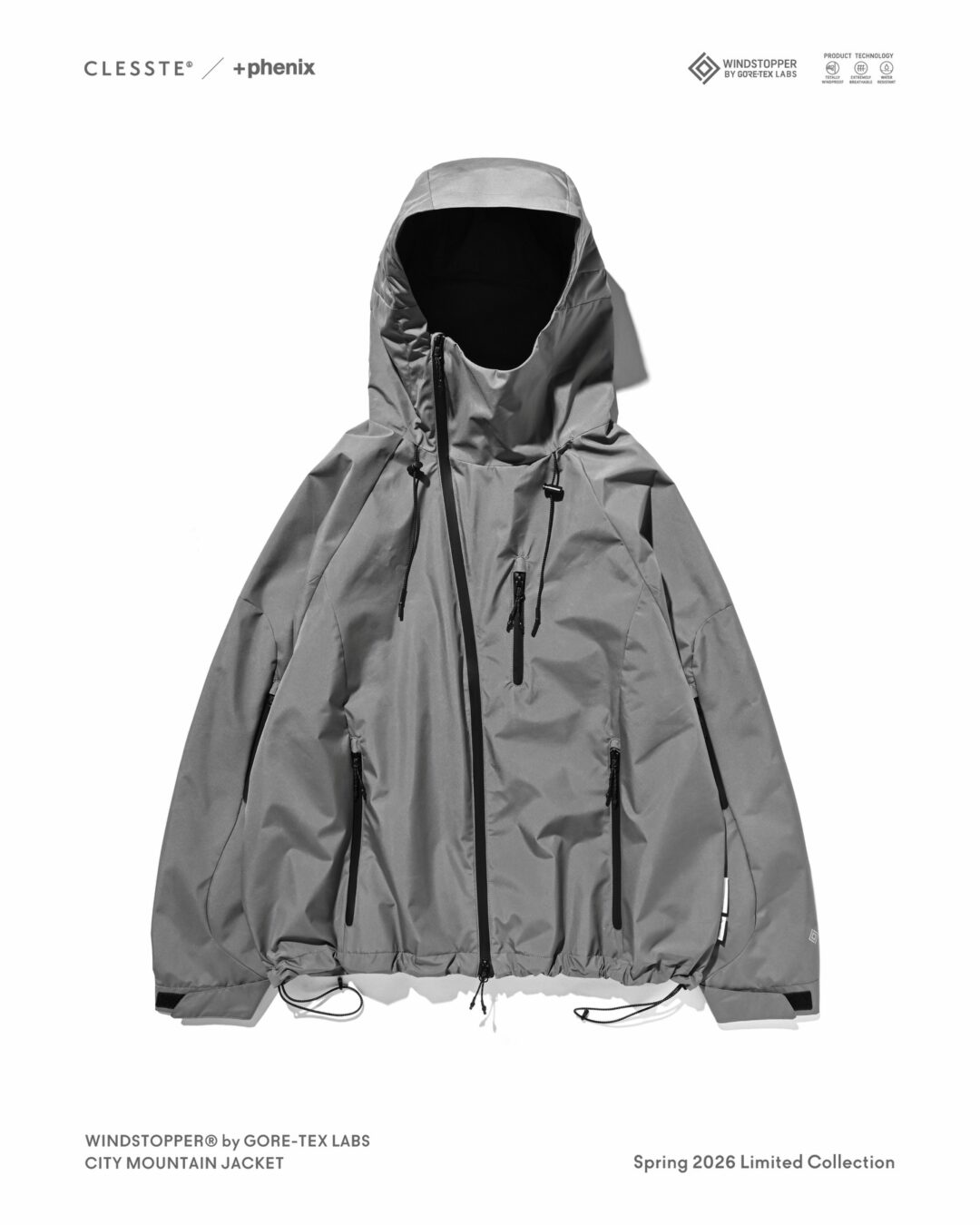 CLESSTE × Plus Phenix 2026 SS 別注 “WINDSTOPPER by GORE-TEX LABS CITY MOUNTAIN JACKET”が4/15 発売 (クレスト プラスフェニックス ゴアテックス ウィンドストッパー ジャケット)