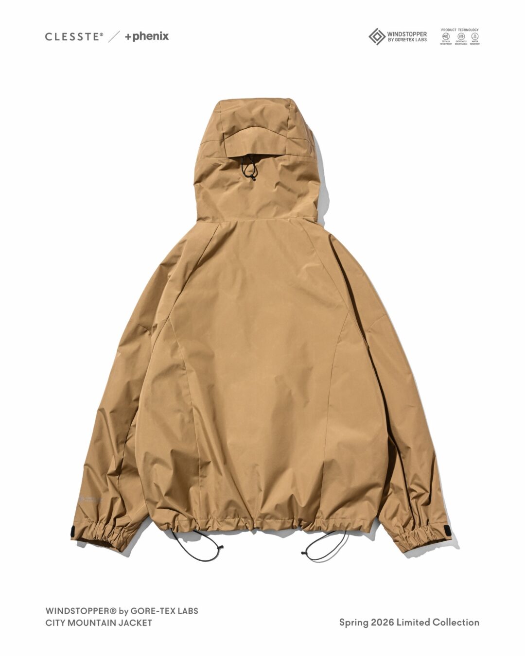CLESSTE × Plus Phenix 2026 SS 別注 “WINDSTOPPER by GORE-TEX LABS CITY MOUNTAIN JACKET”が4/15 発売 (クレスト プラスフェニックス ゴアテックス ウィンドストッパー ジャケット)