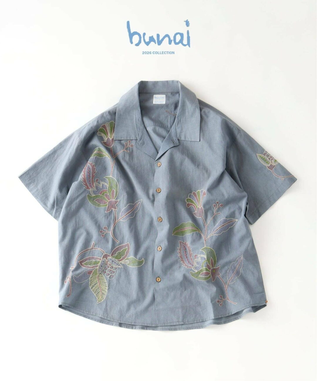 JOURNAL STANDARD relume × bunai 2026 SS 別注 “エンブロイダリー ハーフスリーブシャツ”が5月下旬 発売 (ブナイ ジャーナルスタンダード)