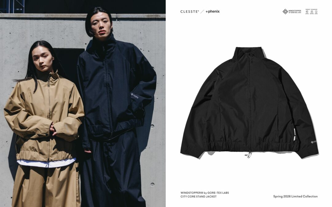 CLESSTE × Plus Phenix 2026 SS 別注 “WINDSTOPPER by GORE-TEX LABS CITY CORE STAND JACKET”が4/22 発売 (クレスト プラスフェニックス ゴアテックス ウィンドストッパー ジャケット)