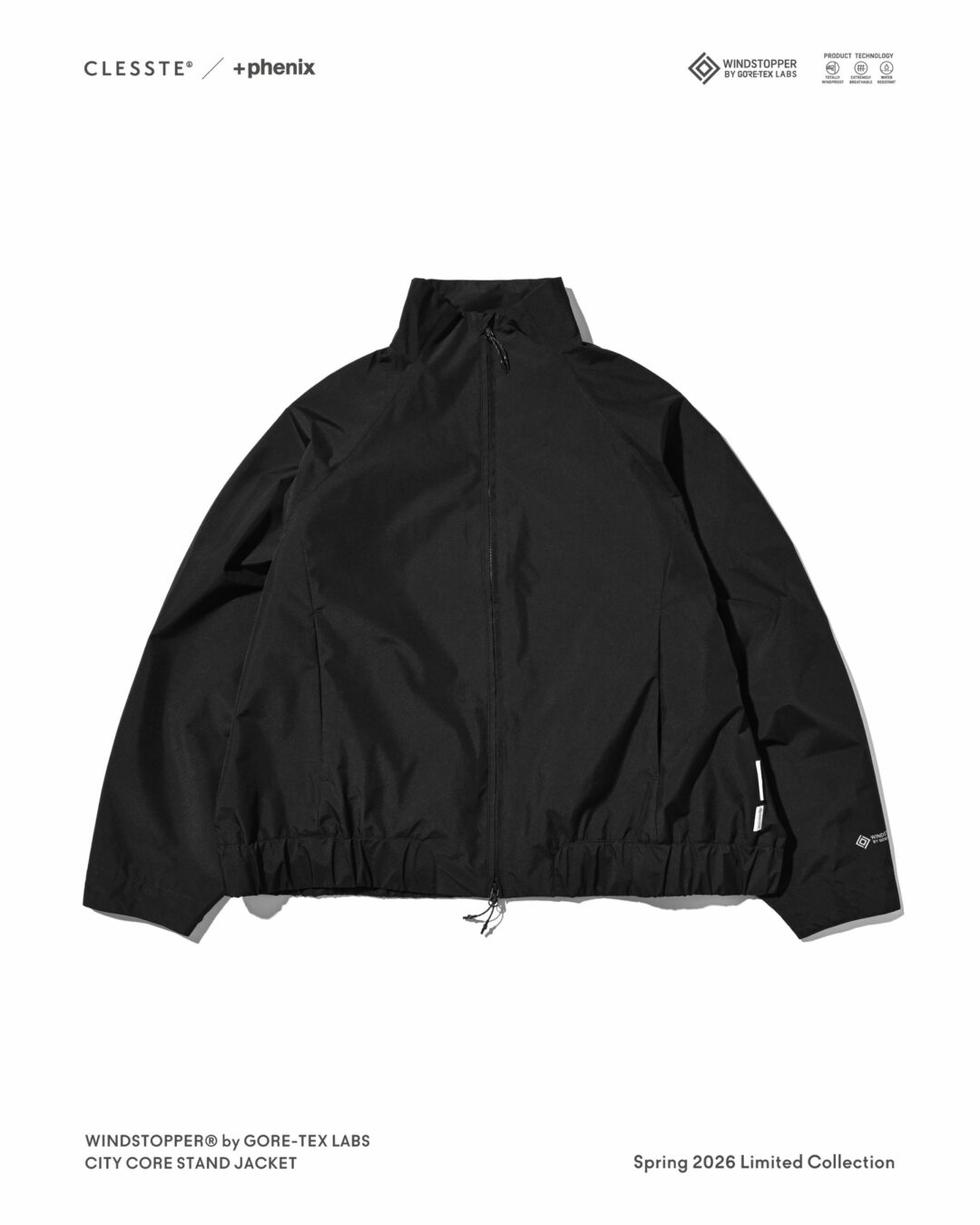 CLESSTE × Plus Phenix 2026 SS 別注 “WINDSTOPPER by GORE-TEX LABS CITY CORE STAND JACKET”が4/22 発売 (クレスト プラスフェニックス ゴアテックス ウィンドストッパー ジャケット)
