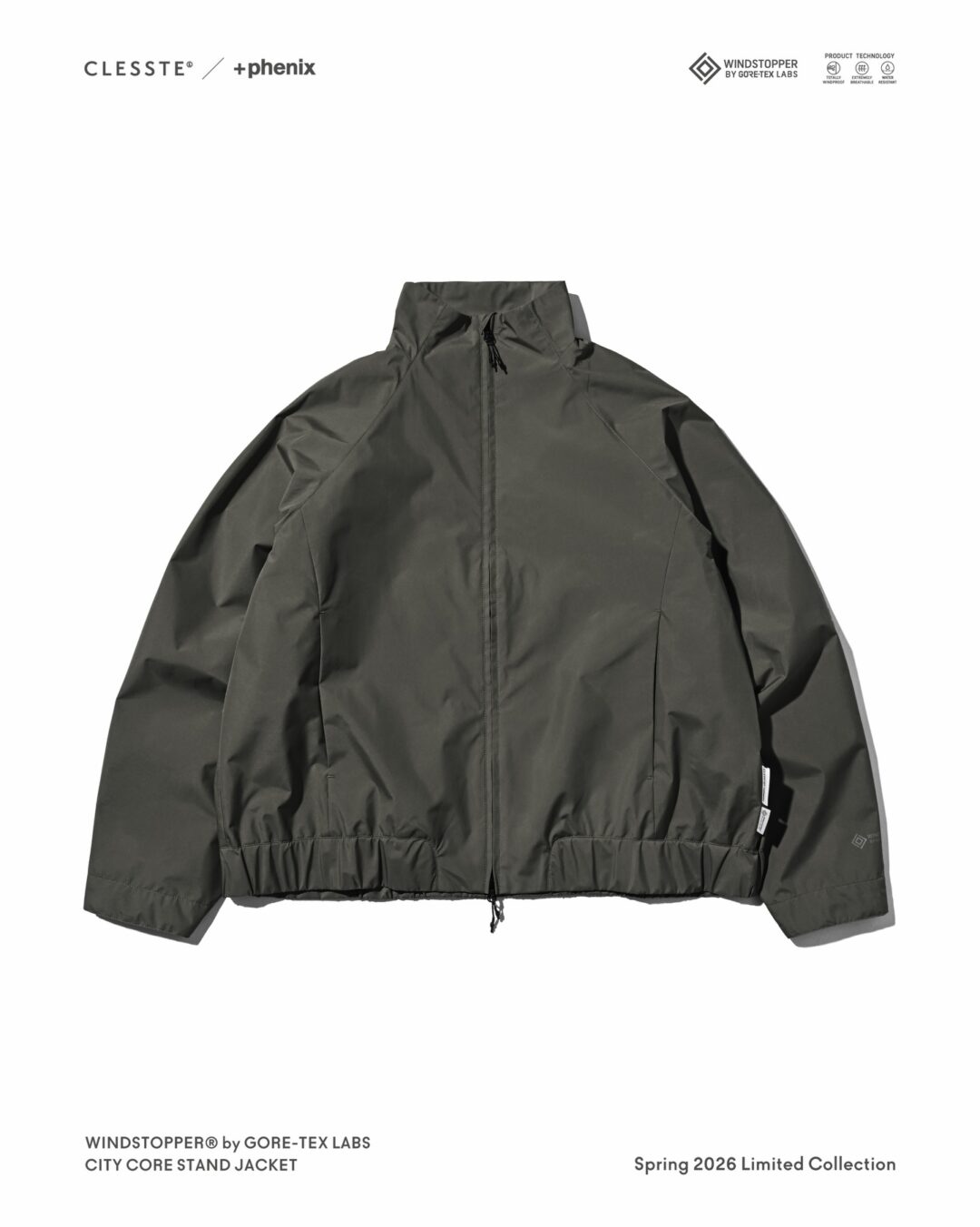 CLESSTE × Plus Phenix 2026 SS 別注 “WINDSTOPPER by GORE-TEX LABS CITY CORE STAND JACKET”が4/22 発売 (クレスト プラスフェニックス ゴアテックス ウィンドストッパー ジャケット)