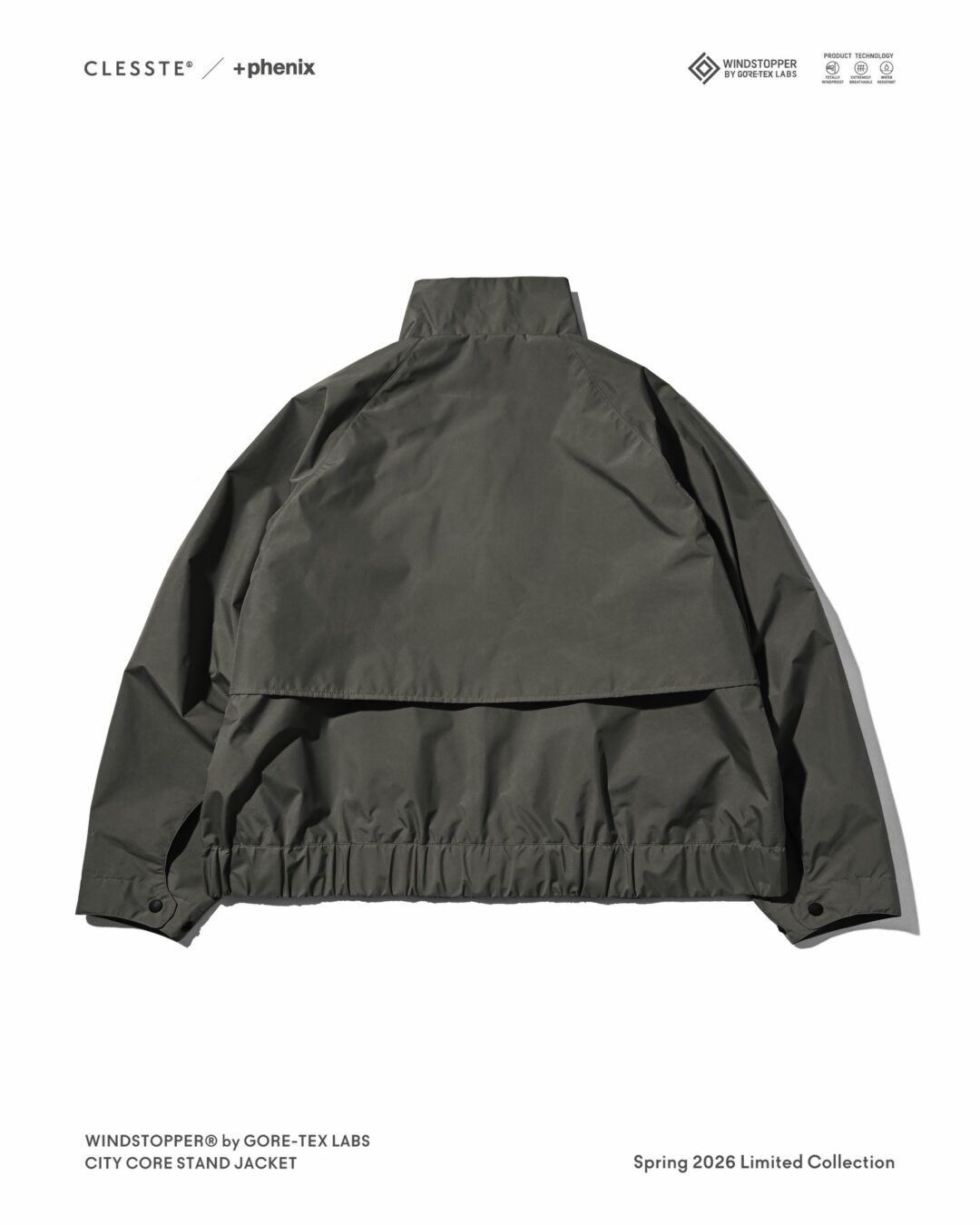 CLESSTE × Plus Phenix 2026 SS 別注 “WINDSTOPPER by GORE-TEX LABS CITY CORE STAND JACKET”が4/22 発売 (クレスト プラスフェニックス ゴアテックス ウィンドストッパー ジャケット)