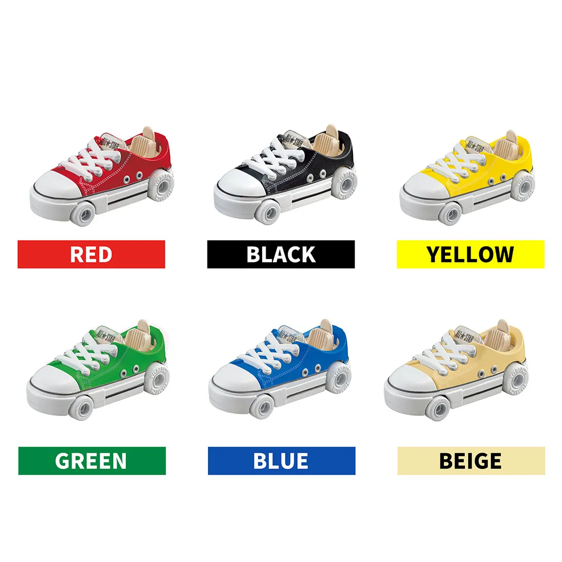 トミカ × コンバースの異色タッグ「DREAM TOMICA CONVERSE ALL STAR COLLECTION VOL.1」が2026年 6月 発売 (オールスター)