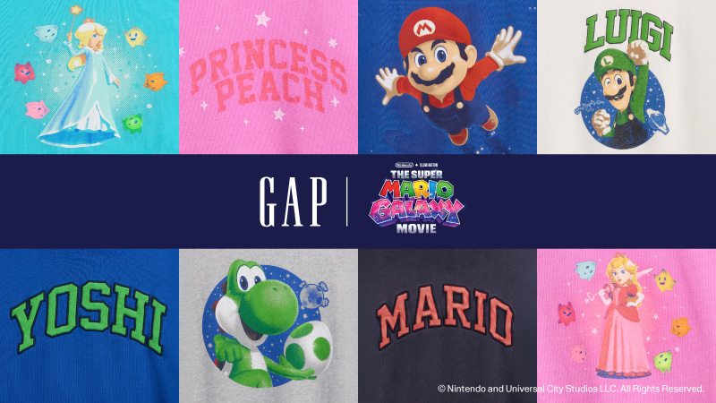 GapKids、映画『ザ・スーパーマリオギャラクシー・ムービー』とのキッズ・トドラー向けコレクションが2026年 4/6 発売 (ギャップ キッズ SUPER MARIO)