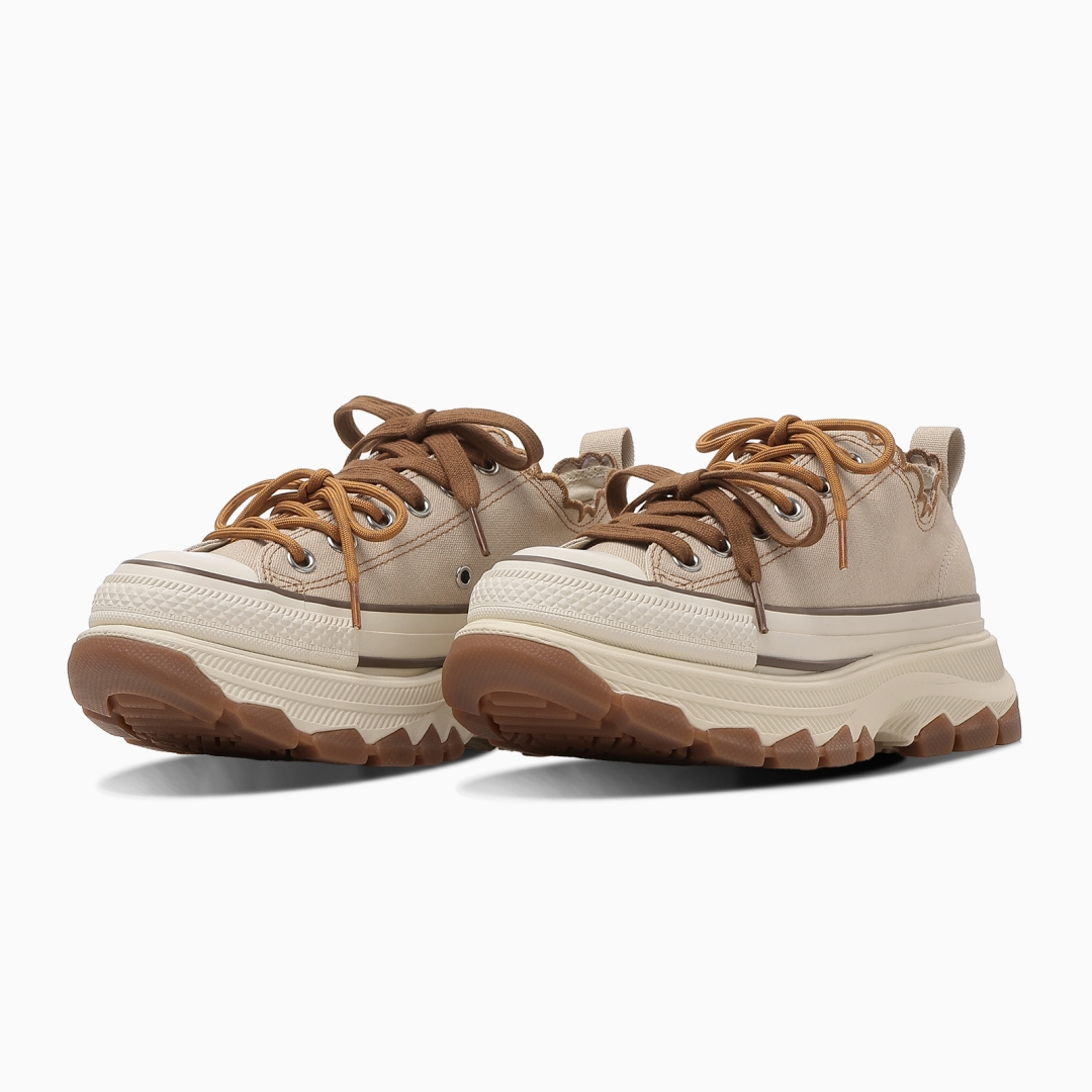 【2026年 4/24 発売】CONVERSE ALL STAR TREKWAVE LACEEDGE OX “Wood Brown/Petal Beige” (コンバース オールスター トレックウエーブ レースエッジ) [31317970/31317971]