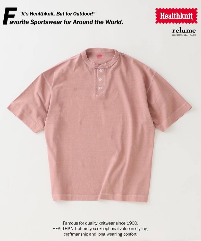 JOURNAL STANDARD relume × Healthknit 2026 SS 別注 “ヘンリーネックTシャツ” 6カラーが発売 (ジャーナルスタンダード ヘルスニット)