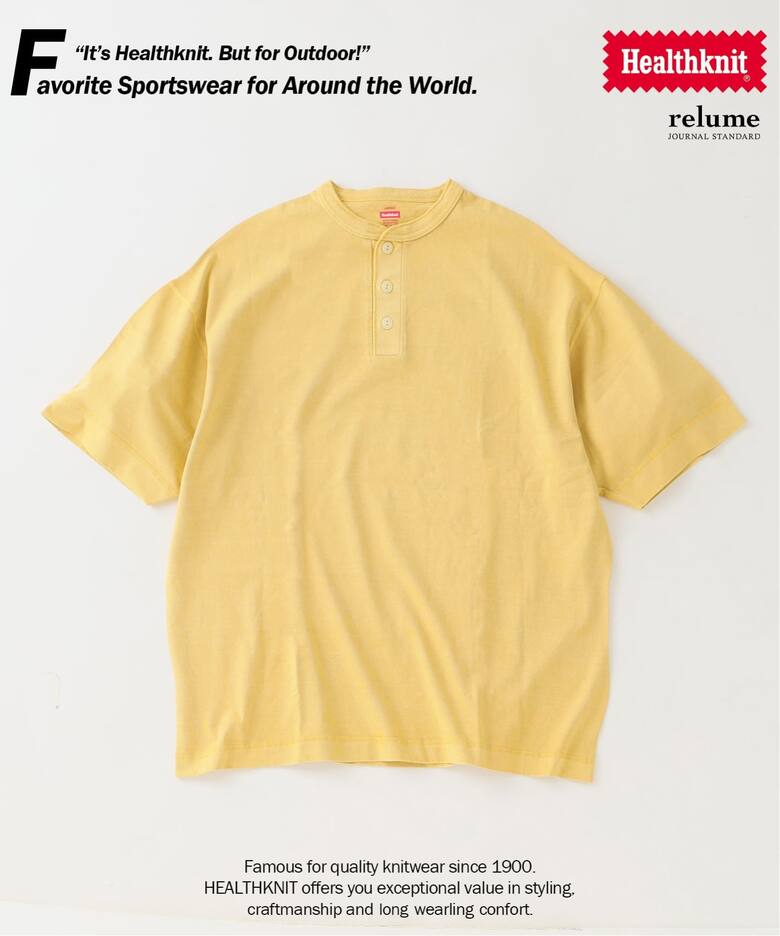 JOURNAL STANDARD relume × Healthknit 2026 SS 別注 “ヘンリーネックTシャツ” 6カラーが発売 (ジャーナルスタンダード ヘルスニット)