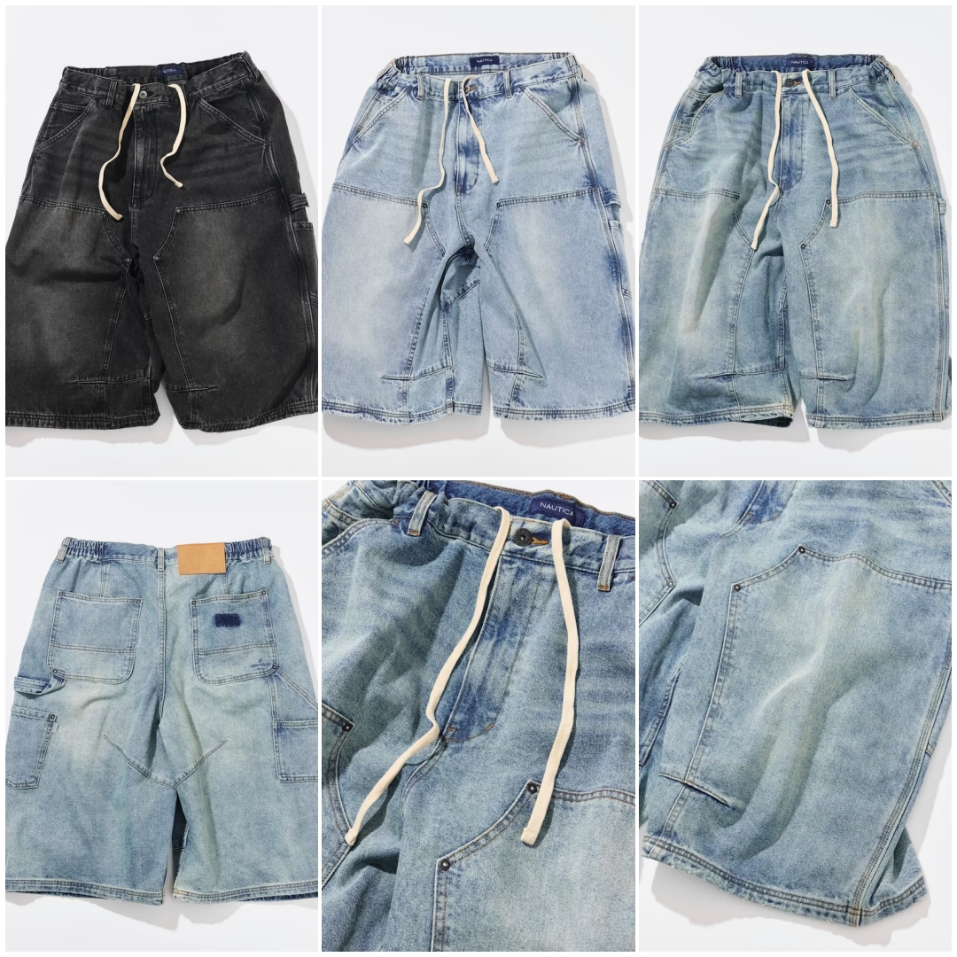 NAUTICAから「カーブシルエット」をダブルニーで武骨に昇華した主役級デニム「スーパーワイド カーブ ダブルニークロップド デニム」が発売 (ノーティカ)