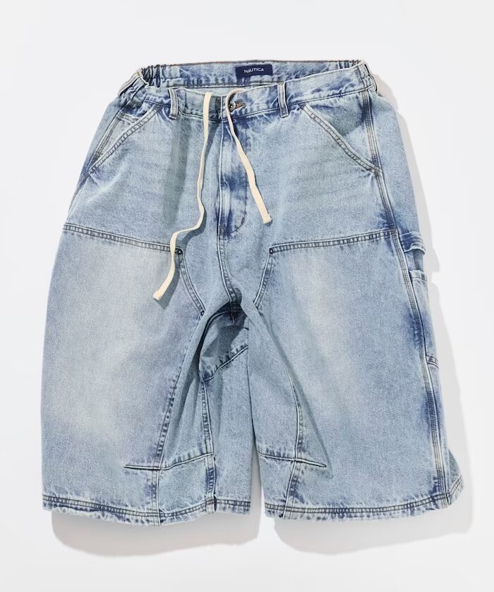 NAUTICAから「カーブシルエット」をダブルニーで武骨に昇華した主役級デニム「スーパーワイド カーブ ダブルニークロップド デニム」が発売 (ノーティカ)