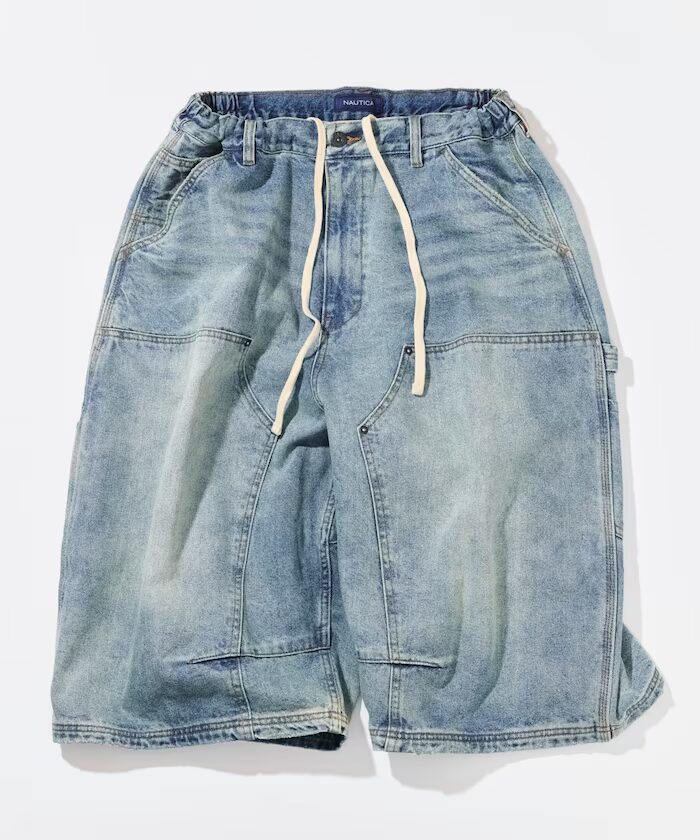 NAUTICAから「カーブシルエット」をダブルニーで武骨に昇華した主役級デニム「スーパーワイド カーブ ダブルニークロップド デニム」が発売 (ノーティカ)