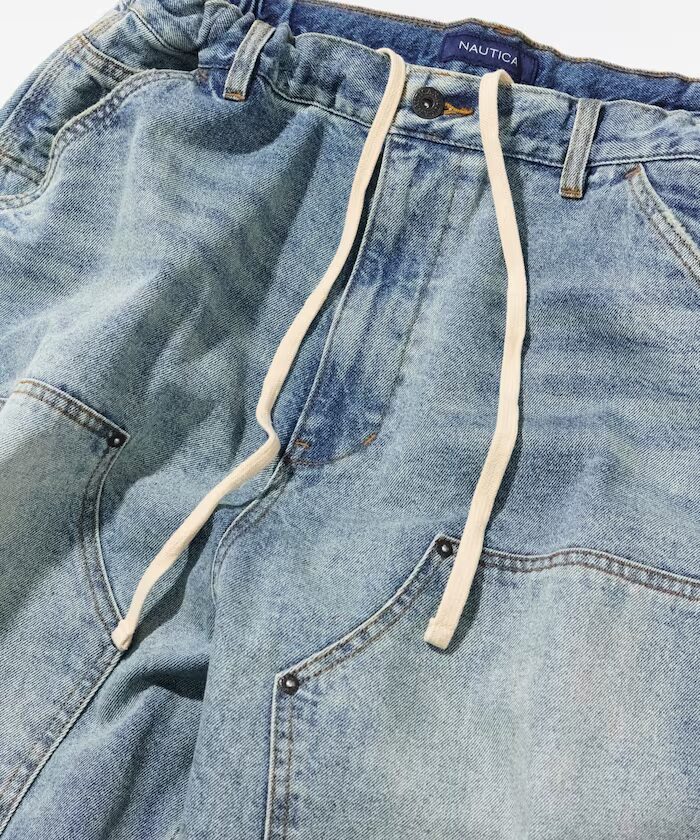 NAUTICAから「カーブシルエット」をダブルニーで武骨に昇華した主役級デニム「スーパーワイド カーブ ダブルニークロップド デニム」が発売 (ノーティカ)