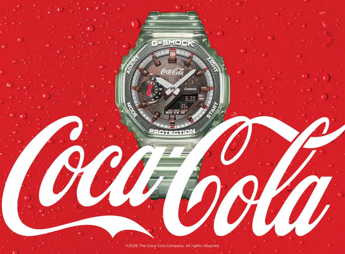 コカ･コ―ラ 140周年記念 × G-SHOCK "GA-2100CC-3AJR"が2026年 5/15 発売 (Coca-Cola Gショック ジーショック)