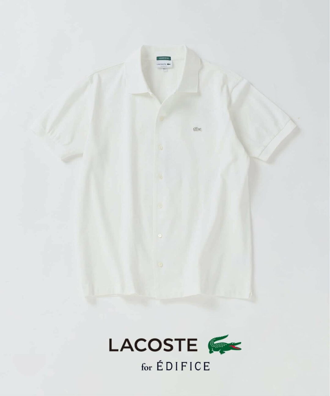 EDIFICE × LACOSTE 2026 SS 別注 “COOLMAX フルオープン 半袖ポロシャツ”が発売 (エディフィス ラコステ)