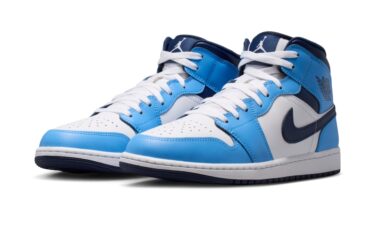 【2026年 4/13 発売】NIKE AIR JORDAN 1 MID “University Blue/White” (ナイキ エア ジョーダン ミッド “ユニバーシティブルー/ホワイト”) [DQ8426-405]