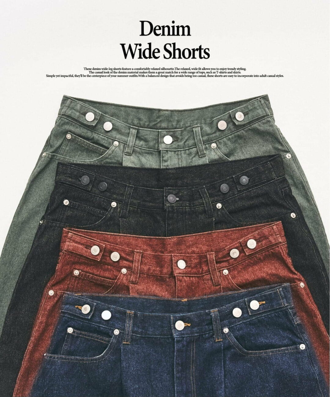 417 EDIFICE 2026 SS "デニムワイドショーツ"が発売 (エディフィス)