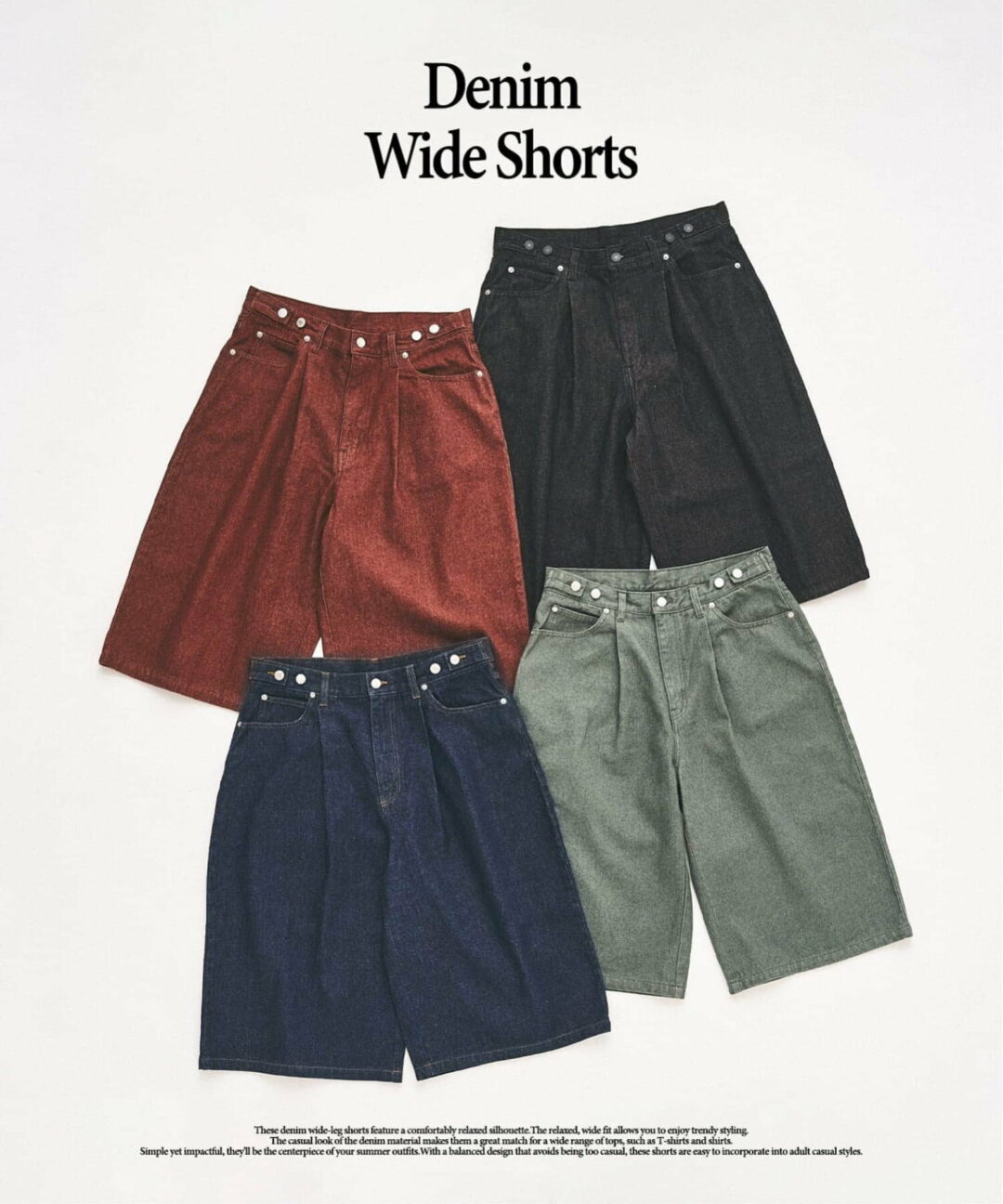 417 EDIFICE 2026 SS “デニムワイドショーツ”が発売 (エディフィス)