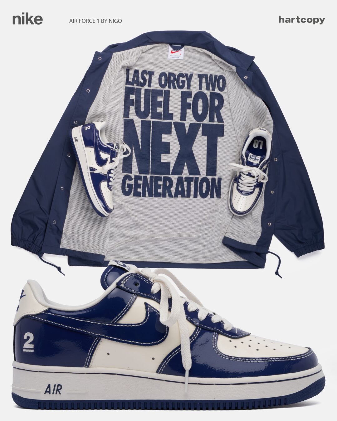 【2026年 5/1 & 5/2 発売】NIGO × NIKE AIR FORCE 1 01 LOW “Last Orgy 2” (ニゴー ナイキ エア フォース 1 ロー “ラストオージー”) [IO8765-100]
