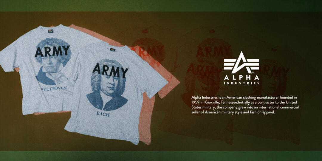 FREAK’S STORE × ALPHA INDUSTRIES 2026 SS 別注 ベートーヴェン＆バッハを大胆に描いたグラフィックTeeが2026年 5月下旬 発売 (フリークスストア アルファインダストリーズ)