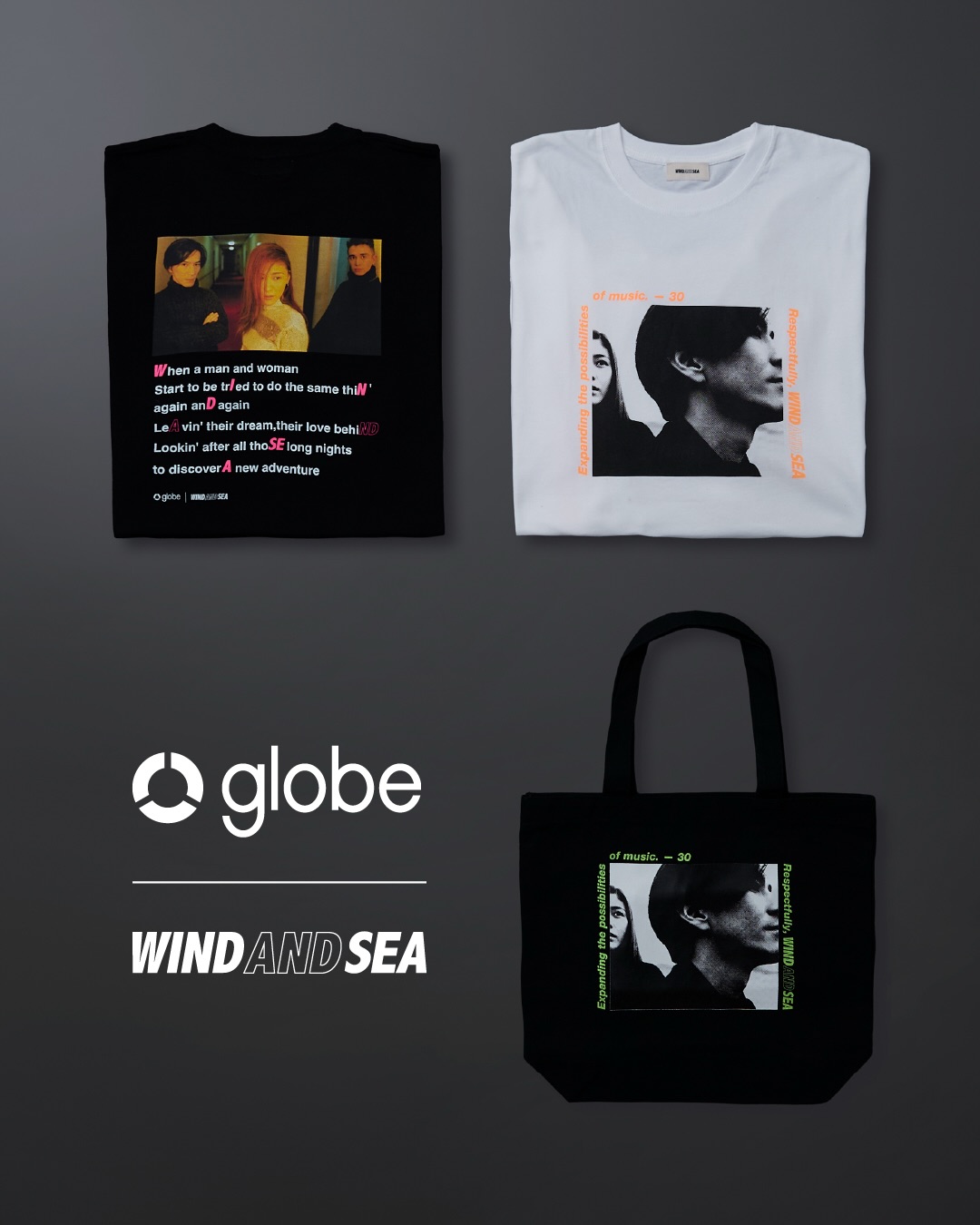 WIND AND SEA x アーティスト「globe」コラボアイテムが5/30 発売 (ウィンダンシー グローブ 小室哲哉)
