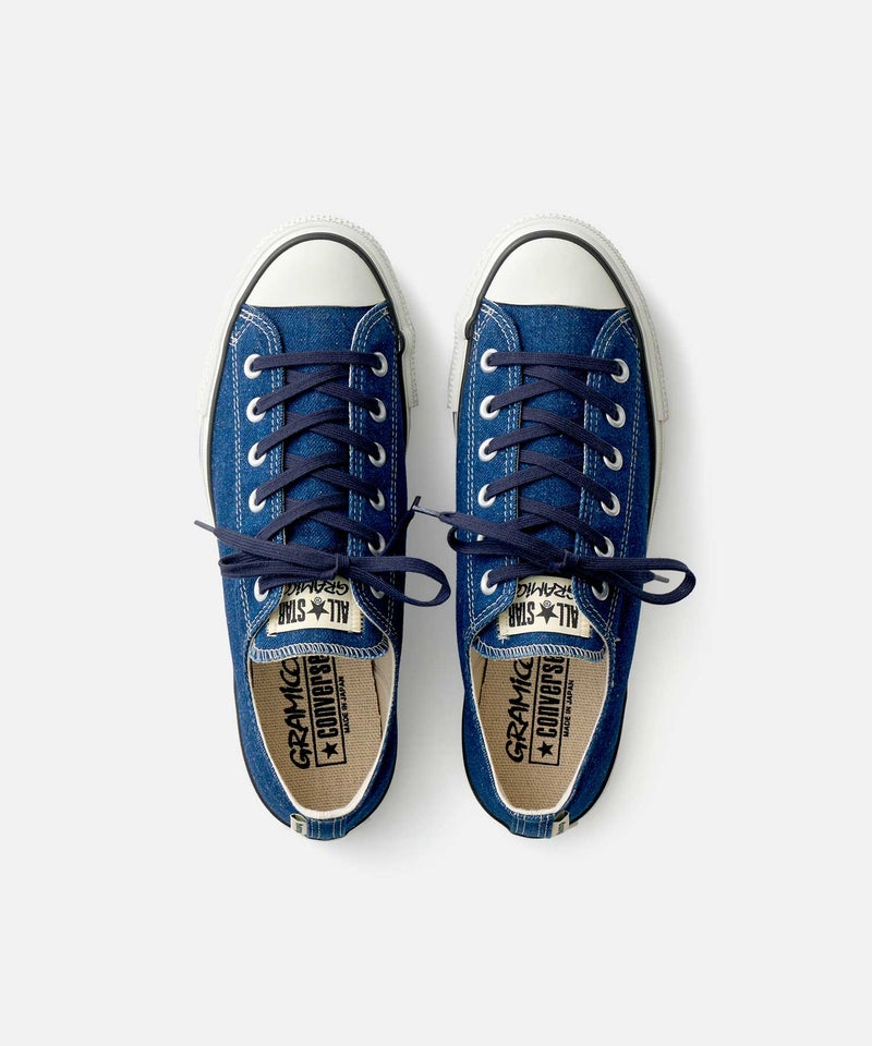 【2026年 5/14 発売】Gramicci × CONVERSE ALL STAR J HEMP DENIM OX “Navy” (グラミチ コンバース オールスター ヘンプ デニム “ネイビー”) [31317930]