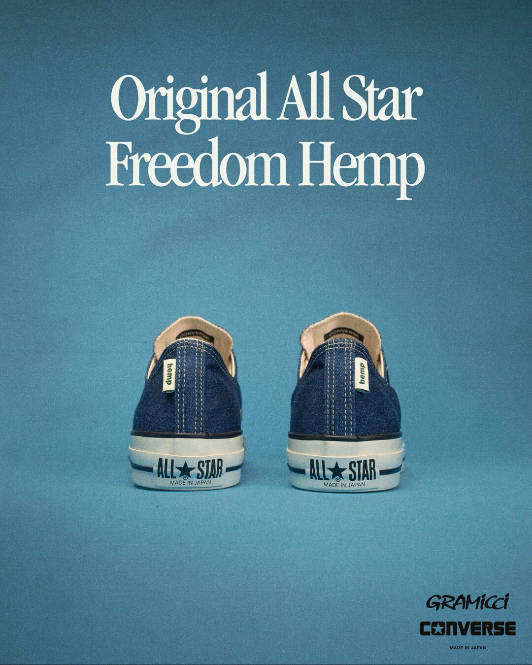 【2026年 5/14 発売】Gramicci × CONVERSE ALL STAR J HEMP DENIM OX “Navy” (グラミチ コンバース オールスター ヘンプ デニム “ネイビー”) [31317930]